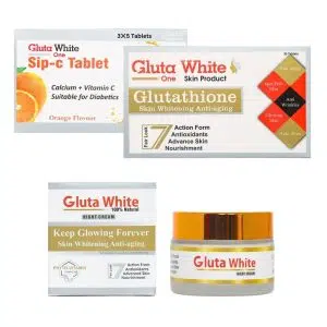 Gluta White Supplements with Night Cream