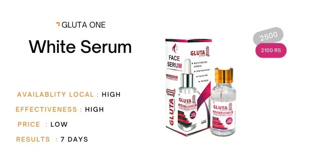 skin whitening serum gluta one