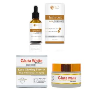 Gluta White Hyaluronic Serum with Gluta White NightCream