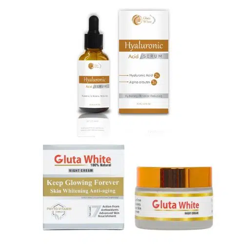 Gluta White Hyaluronic Serum with Gluta White NightCream