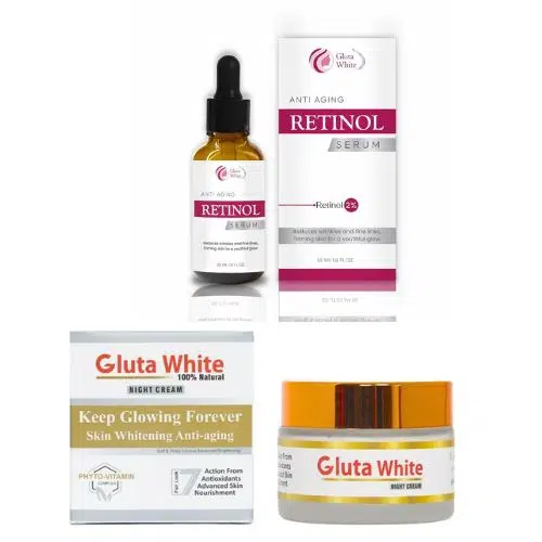 Gluta White Retinol Serum with Gluta White NightCream