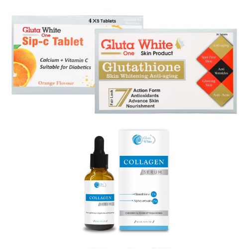 Gluta White Supplement with Gluta White Collagen Serum